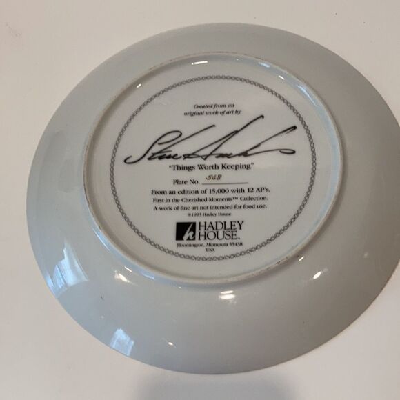 THE HADLEY HOUSE "THINGS WORTH KEEPING" PLATE - Picture 3 of 4